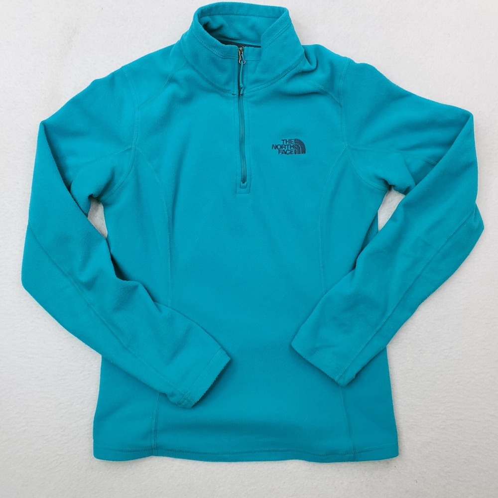 North Face Sweater Womens Extra Small Blue Fleecce Quarter Zip Pullover‎